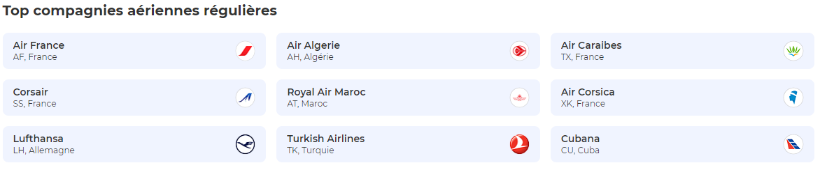 Top compagnies aériennes régulières easyvol