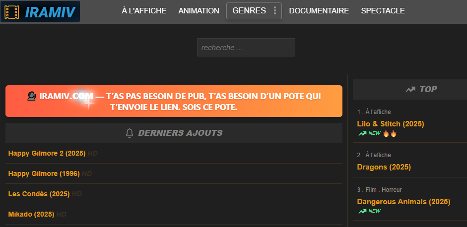 ENTRER SUR IRAMIV